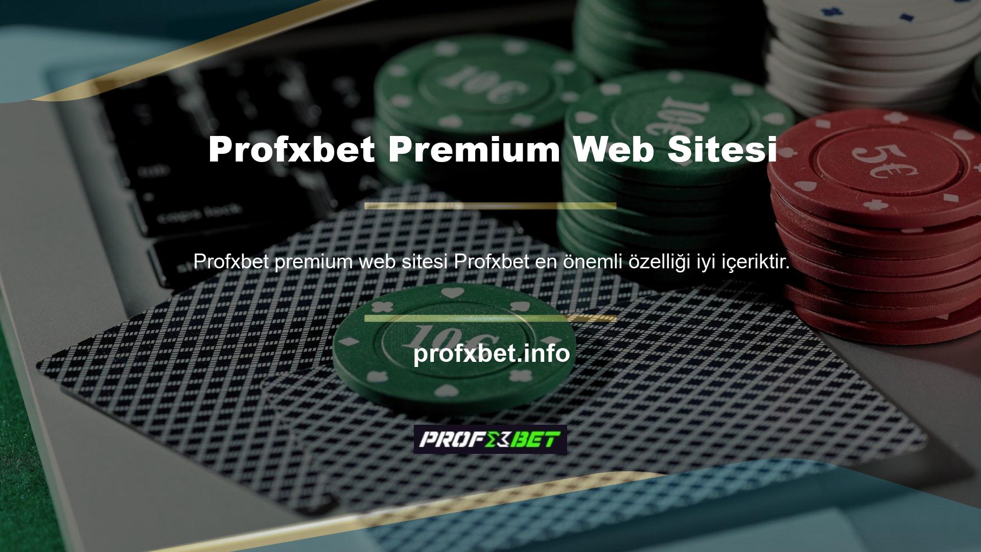 Profxbet web sitesi oldukça basit bir şekilde içerik oluşturmaktadır
